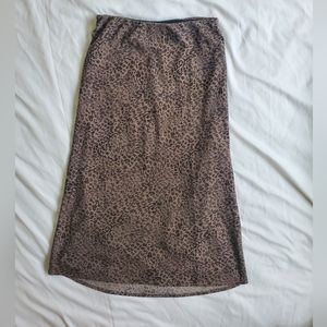 A New Day Animal Print Midi Skirt